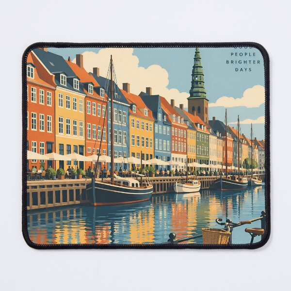 Item preview, Vintage Copenhagen Denmark Nyhavn Canal designed and sold by Imaginationbeyond.
