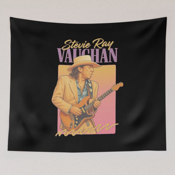 Item preview, Stevie Ray Vaughan Retro Guitarist Portrait designed and sold by LEAHHATFIELD.