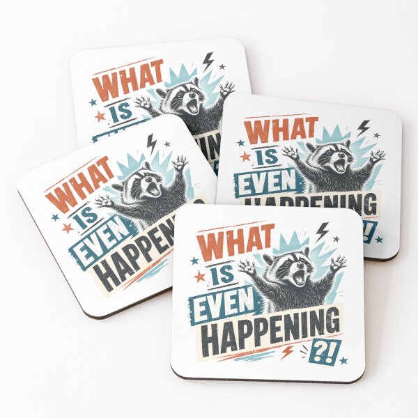 Item preview, What Is Even Happening Raccoon Confused Animal Humor designed and sold by HumansStuck12.