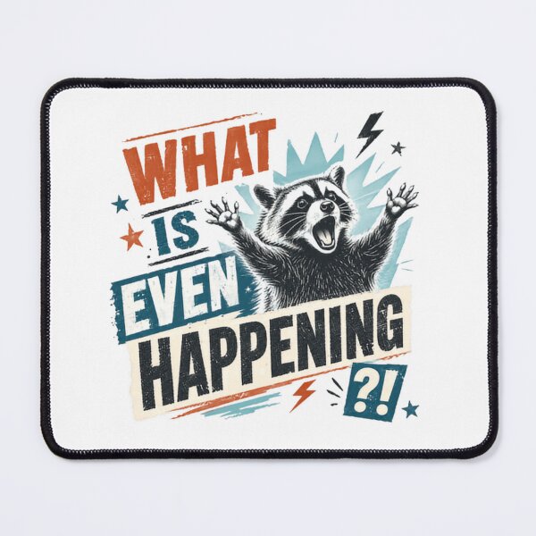 Item preview, What Is Even Happening Raccoon Confused Animal Humor designed and sold by HumansStuck12.