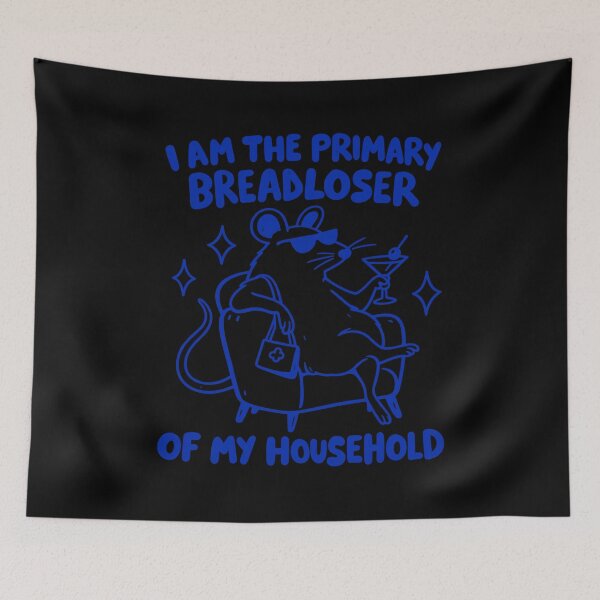 Item preview, Primary Breadloser Of My Household Funny Rat Martini Blue Line Design designed and sold by DevilMayCrySh.