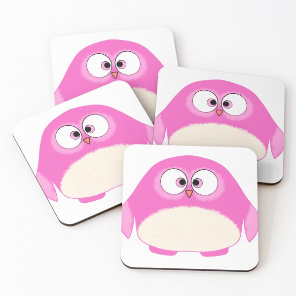 Item preview, Cute Pink Owl Chubby Bird designed and sold by MigWhimsy.