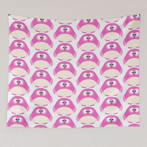 Item preview, Cute Pink Owl Chubby Bird designed and sold by MigWhimsy.
