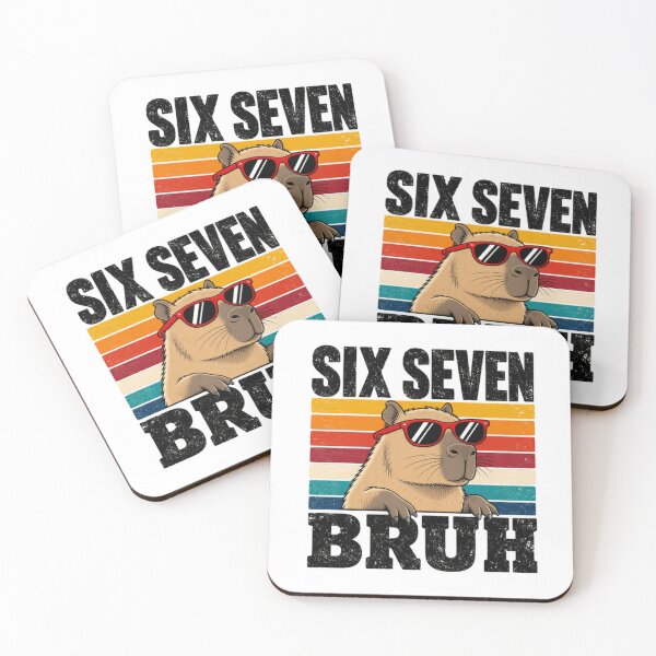 Item preview, Six Seven Bruh Capybara Funny Animal Meme Lover designed and sold by HumansStuck12.