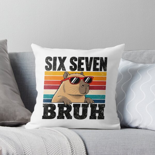 Item preview, Six Seven Bruh Capybara Funny Animal Meme Lover designed and sold by HumansStuck12.