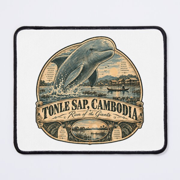Item preview, Tonle Sap, Cambodia River Of The Giants Irrawaddy Dolphin Wildlife Travel designed and sold by Star3NowForMe.