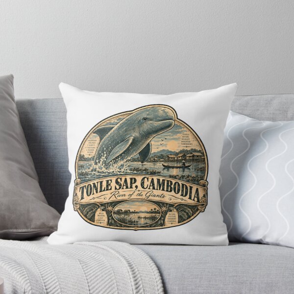 Item preview, Tonle Sap, Cambodia River Of The Giants Irrawaddy Dolphin Wildlife Travel designed and sold by Star3NowForMe.