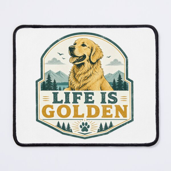 Item preview, Life Is Golden Golden Retriever Dog Owner Pet Lover designed and sold by HumansStuck12.