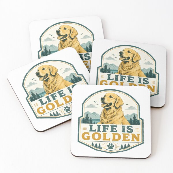 Item preview, Life Is Golden Golden Retriever Dog Owner Pet Lover designed and sold by HumansStuck12.