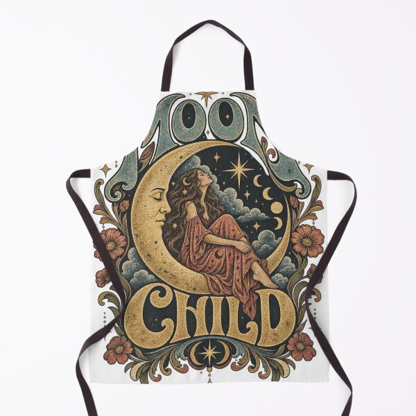 Item preview, Vintage Moon Child Crescent Moon Art Nouveau Celestial Boho Design designed and sold by DevilMayCrySh.