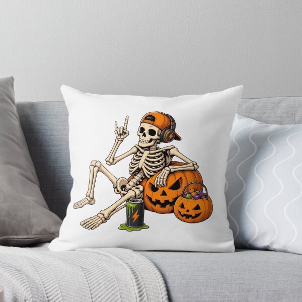 Item preview, Skeleton Gamer Pumpkin Halloween designed and sold by OlyvieArt.
