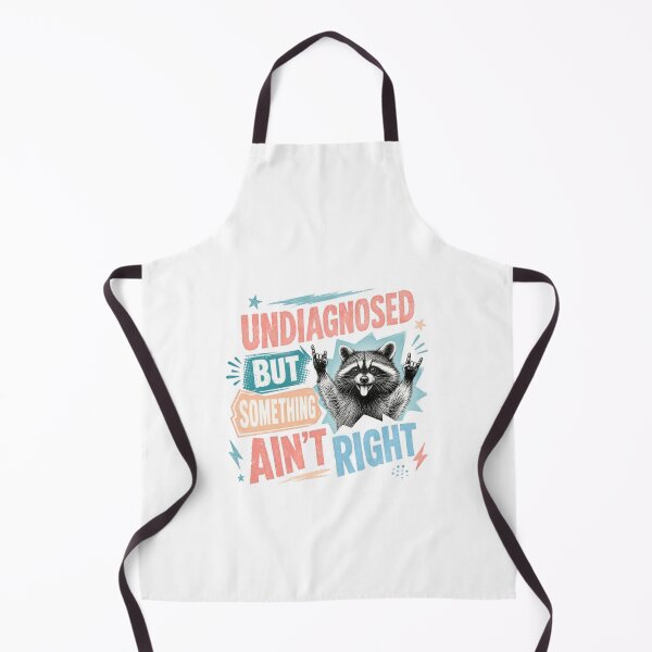 Item preview, Undiagnosed But Something Ain't Right Quirky Humor Raccoon Fan Gift designed and sold by HumansStuck12.
