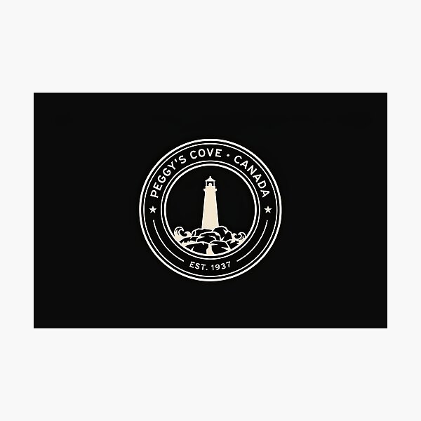 Item preview, Vintage Peggy's Cove Lighthouse Circular Badge Emblem Vector designed and sold by Shutter-Dragon.