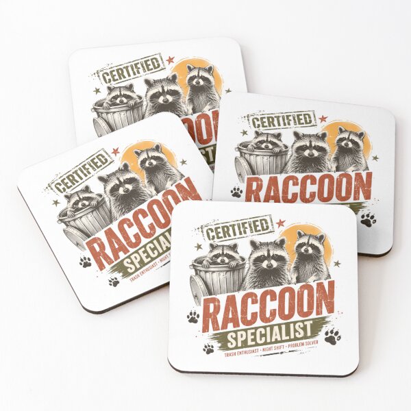 Item preview, Certified Raccoon Specialist Raccoon Lover Wildlife Animal Enthusiast designed and sold by HumansStuck12.