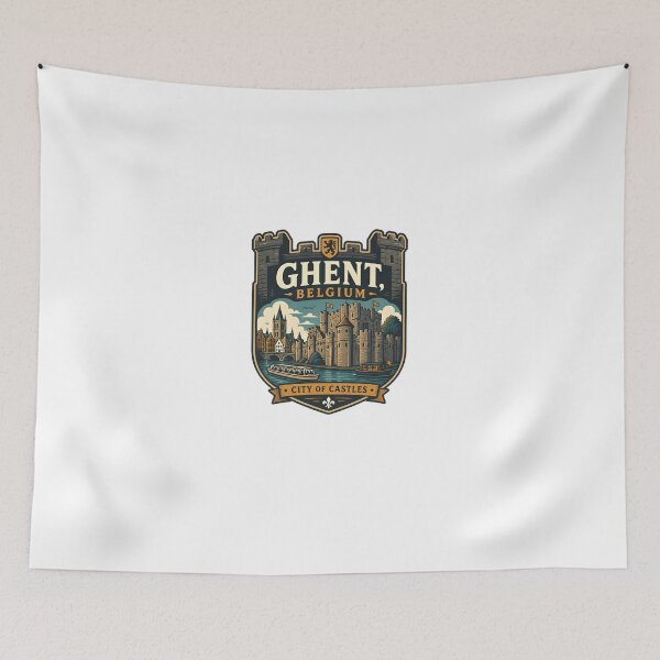 Item preview, Ghent, Belgium City Of Castles European Travel Tourist Souvenir designed and sold by Star3NowForMe.