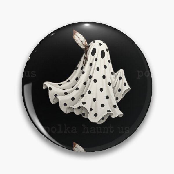 Item preview, Polka Haunt Us Funny Cute Sheet Ghost Halloween Pun Design designed and sold by DevilMayCrySh.