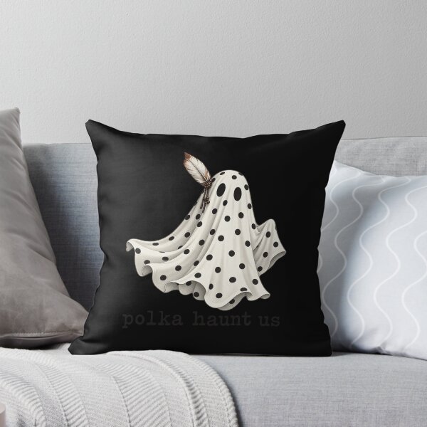 Item preview, Polka Haunt Us Funny Cute Sheet Ghost Halloween Pun Design designed and sold by DevilMayCrySh.