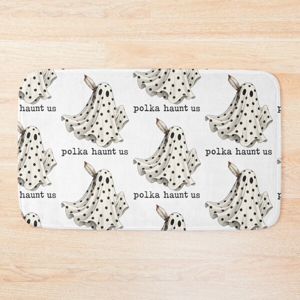 Item preview, Polka Haunt Us Funny Cute Sheet Ghost Halloween Pun Design designed and sold by DevilMayCrySh.
