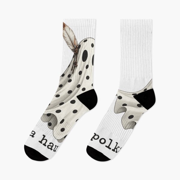 Item preview, Polka Haunt Us Funny Cute Sheet Ghost Halloween Pun Design designed and sold by DevilMayCrySh.