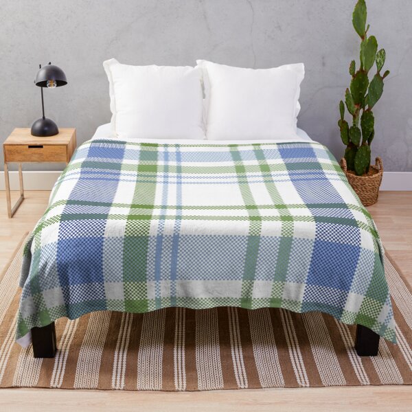Item preview, Fresh blue and olive green plaid tartan seamless pattern designed and sold by PowerAntShop.