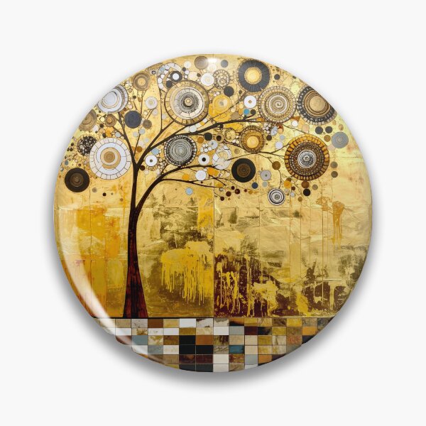 Item preview, Ornate Gold Leaf and Mosaic Circle Tree designed and sold by Vicky Brago-Mitchell®.
