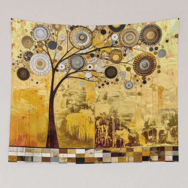 Item preview, Ornate Gold Leaf and Mosaic Circle Tree designed and sold by Vicky Brago-Mitchell®.