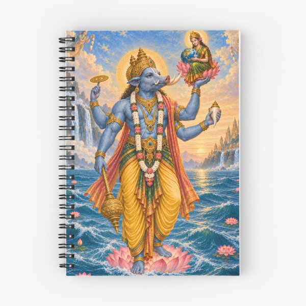 Item preview, Varaha Avatar of Lord Vishnu - Sacred Boar Incarnation Art designed and sold by Homyar.