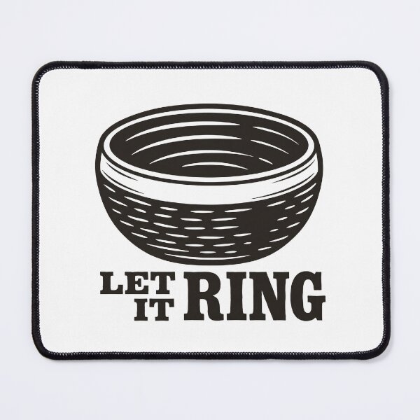 Item preview, Singing Bowl Woodcut Let It Ring Sound Healing designed and sold by Osmose-Studio.