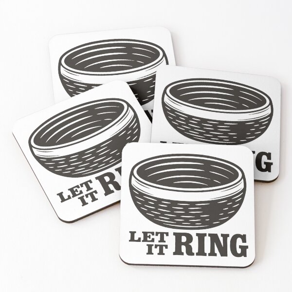 Item preview, Singing Bowl Woodcut Let It Ring Sound Healing designed and sold by Osmose-Studio.