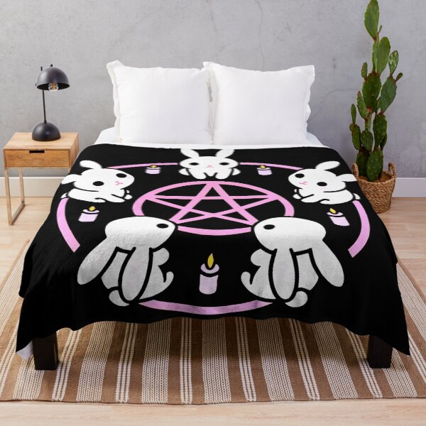 Item preview, Cute Gothic Bunny Pentagram – Pastel Goth Occult designed and sold by The Funky Sprunki.