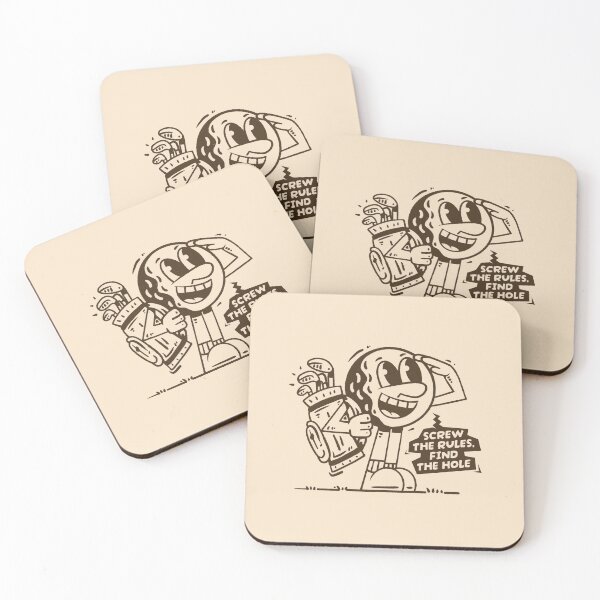 Item preview, Screw The Rules Find The Hole - Vintage Golf Ball Mascot designed and sold by adipra.
