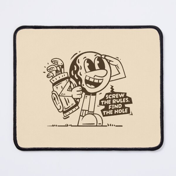 Item preview, Screw The Rules Find The Hole - Vintage Golf Ball Mascot designed and sold by adipra.