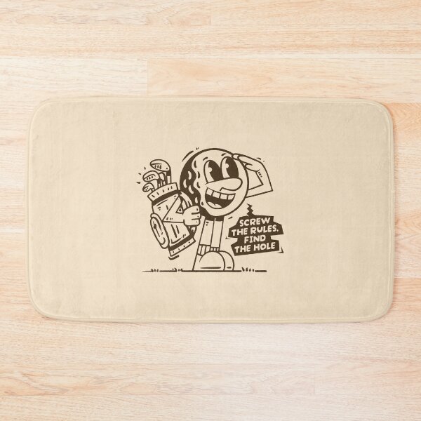 Item preview, Screw The Rules Find The Hole - Vintage Golf Ball Mascot designed and sold by adipra.