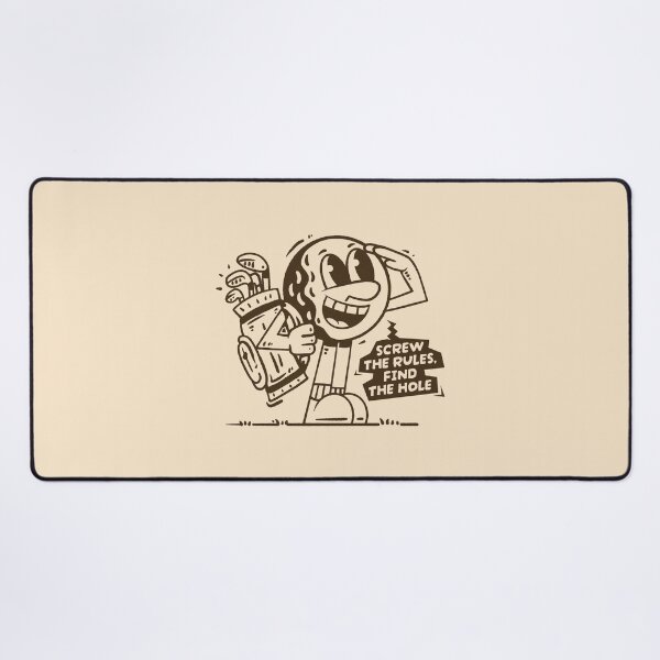 Item preview, Screw The Rules Find The Hole - Vintage Golf Ball Mascot designed and sold by adipra.
