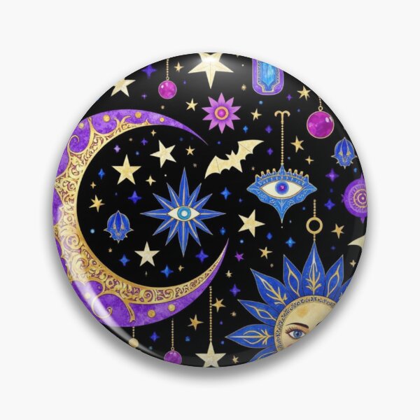 Item preview, Mystical Celestial Moon & Sun – Gothic Astrology Halloween Seamless Pattern designed and sold by Dream Bloom Gallery.