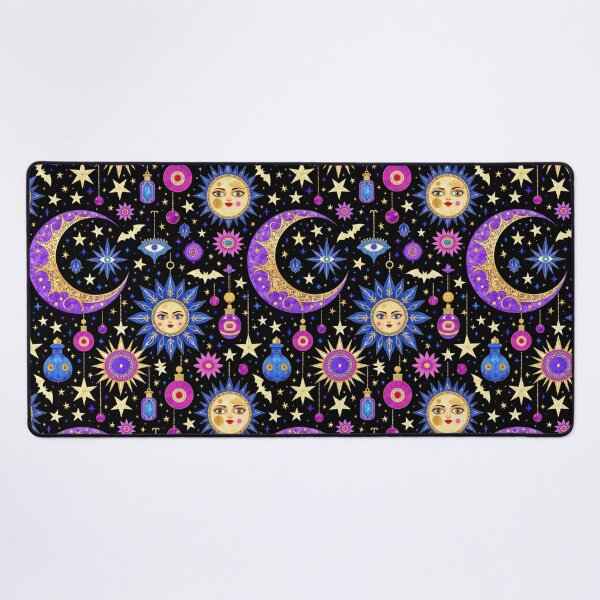 Item preview, Mystical Celestial Moon & Sun – Gothic Astrology Halloween Seamless Pattern designed and sold by Dream Bloom Gallery.