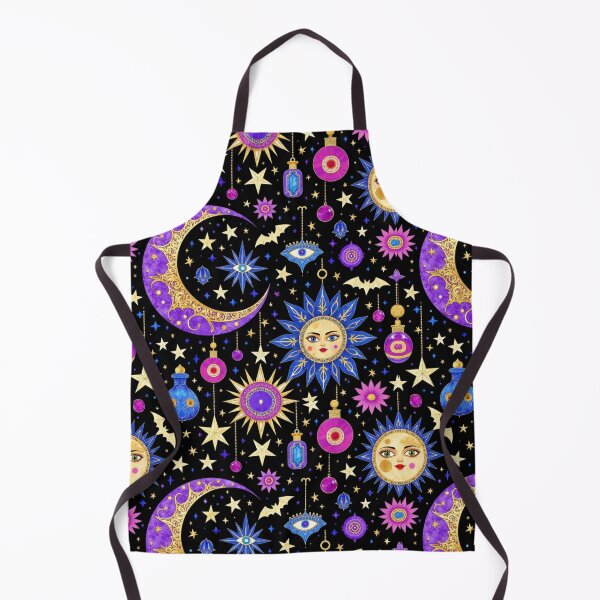 Item preview, Mystical Celestial Moon & Sun – Gothic Astrology Halloween Seamless Pattern designed and sold by Dream Bloom Gallery.