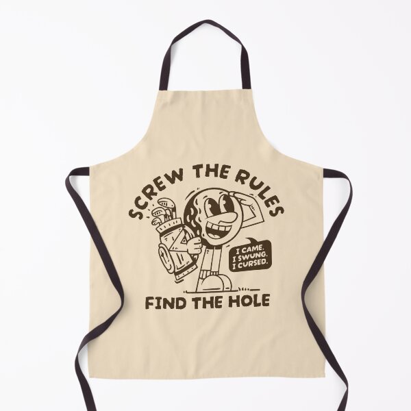 Item preview, Screw The Rules Find The Hole, Vintage Golf Ball Mascot designed and sold by adipra.