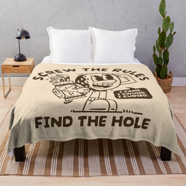 Item preview, Screw The Rules Find The Hole, Vintage Golf Ball Mascot designed and sold by adipra.