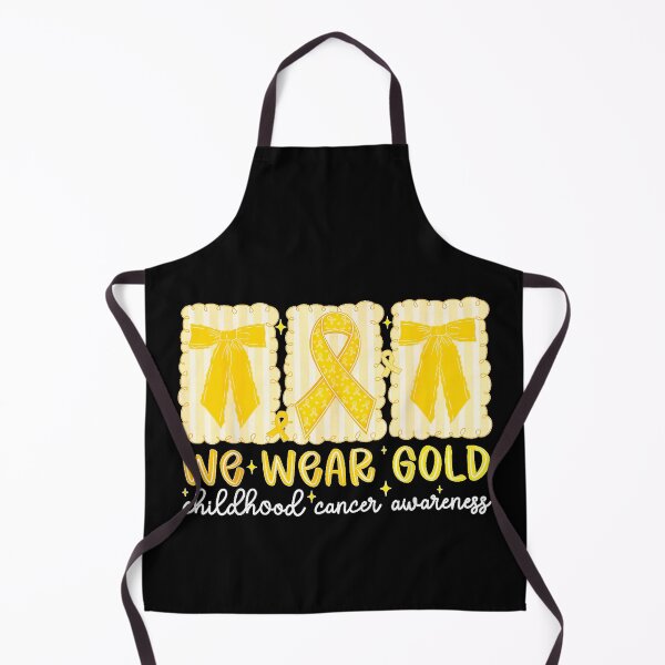 Item preview, Preppy We Wear Gold Childhood Cancer Awareness Coquette Bow  designed and sold by PhocoNibict.
