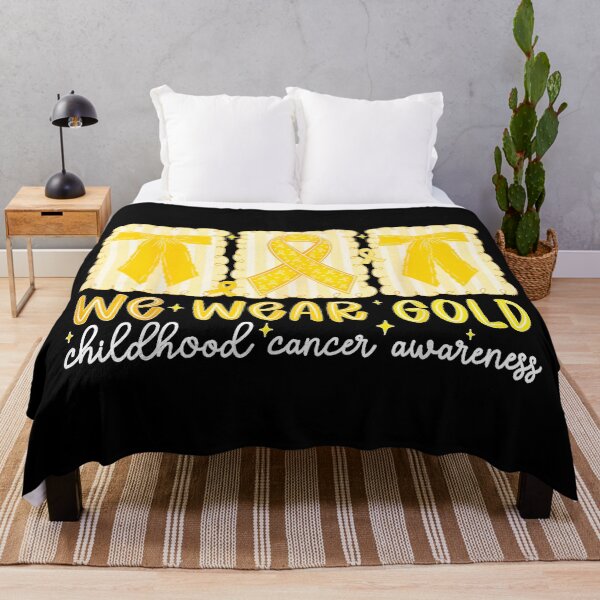Item preview, Preppy We Wear Gold Childhood Cancer Awareness Coquette Bow  designed and sold by PhocoNibict.