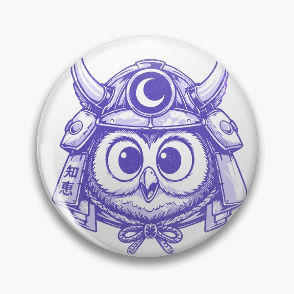 Item preview, Retro Cartoon Samurai Owl  designed and sold by Anugrah januar.