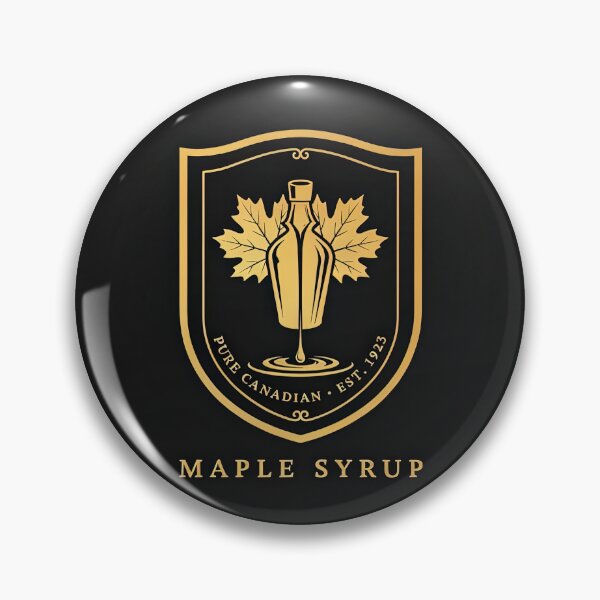 Item preview, Vintage Canadian Maple Syrup Shield Badge Emblem Vector designed and sold by Shutter-Dragon.