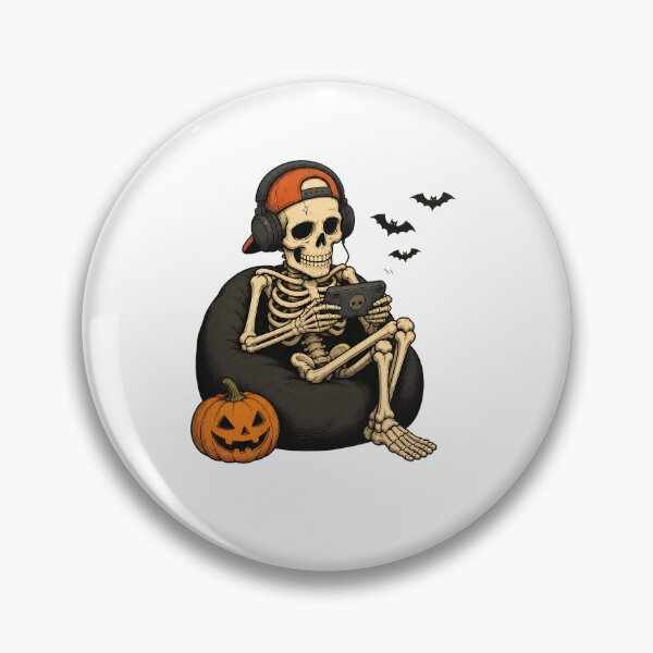 Item preview, Skeleton Gamer Relaxing Halloween Vibes designed and sold by OlyvieArt.