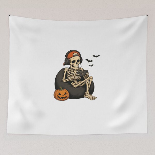 Item preview, Skeleton Gamer Relaxing Halloween Vibes designed and sold by OlyvieArt.