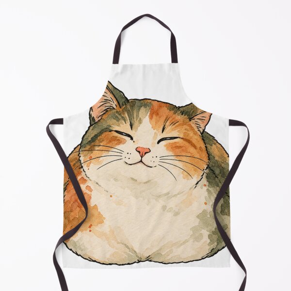Item preview, Chubby Calico Cat Loaf with a Happy Sleepy Smile designed and sold by Jessie's Palette.