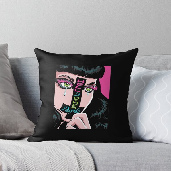 Item preview, Pop Art Woman Crying With 'HELL IS OTHER PEOPLE' Band designed and sold by LEAHHATFIELD.