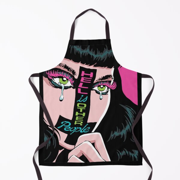 Item preview, Pop Art Woman Crying With 'HELL IS OTHER PEOPLE' Band designed and sold by LEAHHATFIELD.
