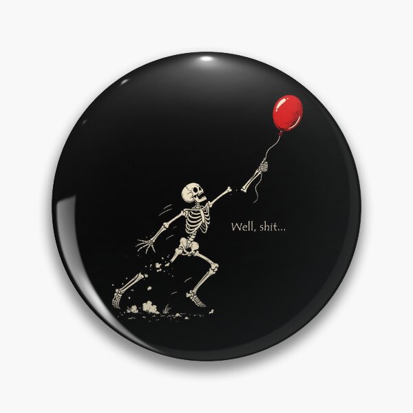Item preview, Halloween Skeleton Lost Balloon Well Shit Meme designed and sold by nosu-art-pod.