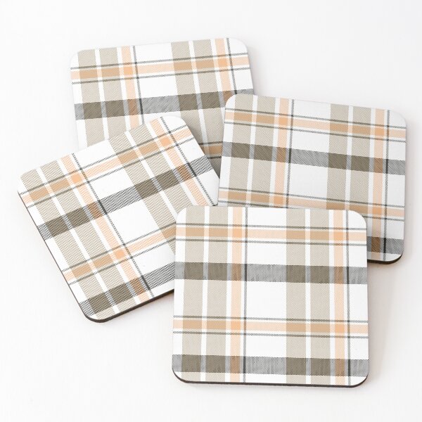 Item preview, Modern dark brown and cream plaid tartan seamless pattern designed and sold by PowerAntShop.